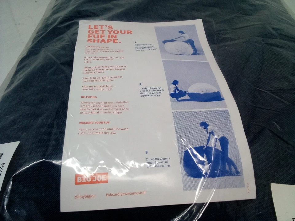 Big Joe Fuf Grande con Forro Cobalto Lenox (Solo Cubierta con Forro) Foto 3 de 4