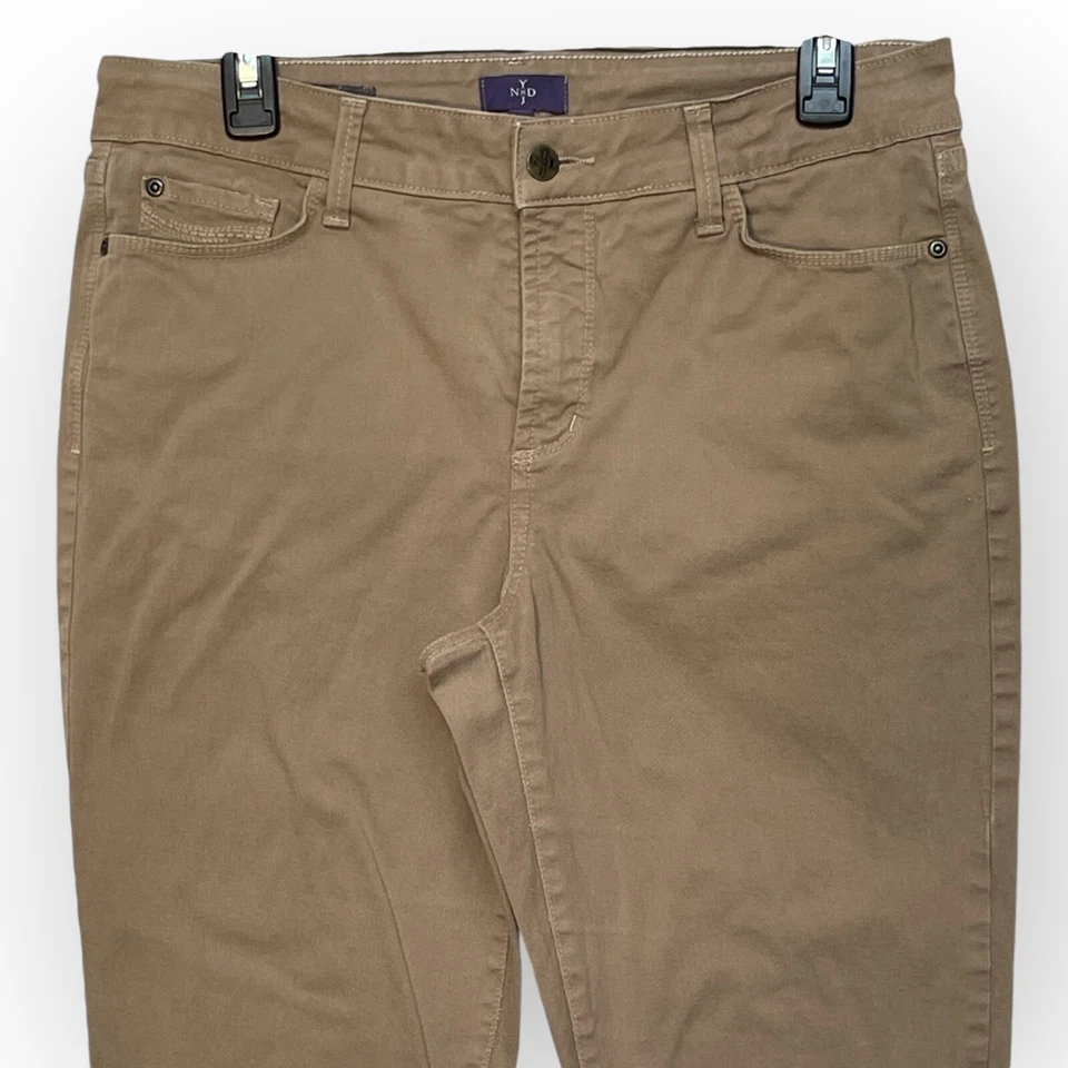 NYDJ Women Alina Legging Size 10 Brown Pocket Stretch Cotton USA Made - Image 4 of 4