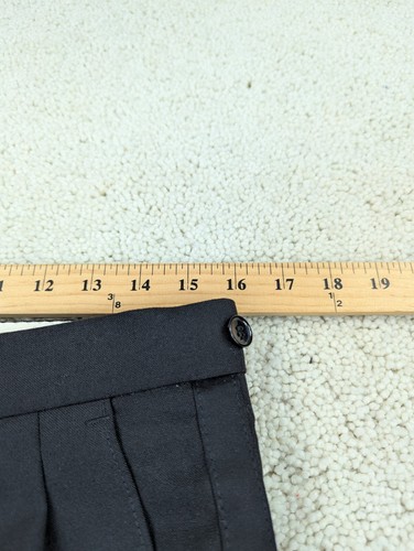 Tuxedo Mens 38R 32x28 Black 2 Piece Suit Wool Double Breasted Formal Peak Lapels - Picture 14 of 21