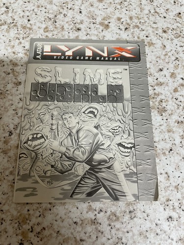 ATARI Lynx Slime World MANUAL ONLY