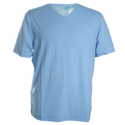 TOMMY BAHAMA Wave Tropic V Neck Tee Shirt SIZE L