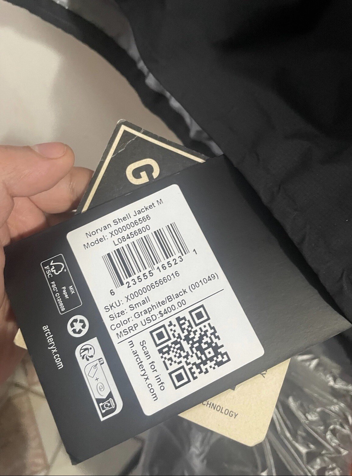 ARC'TERYX ARCTERYX NORVAN SHELL GIACCA UOMO TAGLIA SMALL