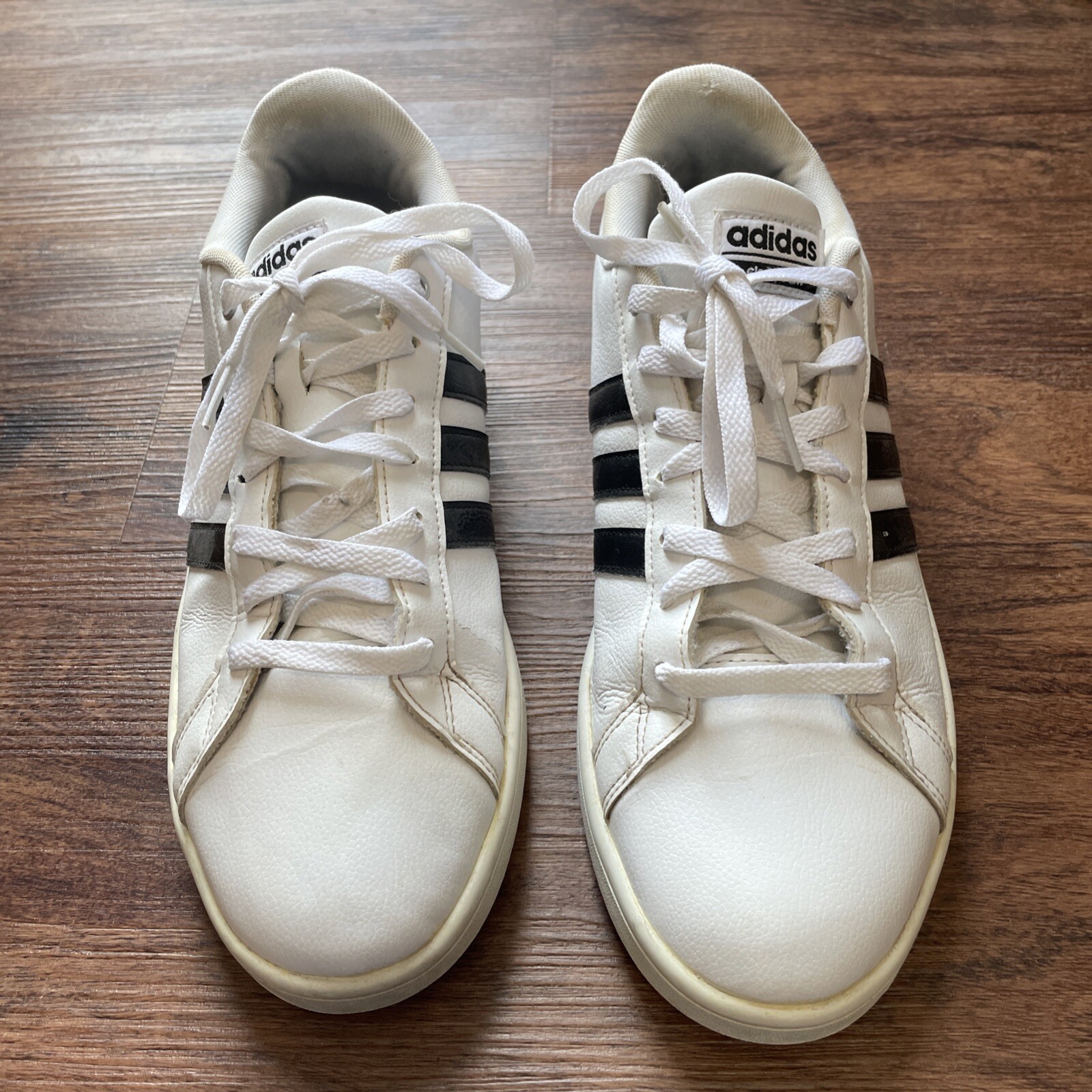 SAOLA Scarpe uomo Adidas taglia 11 casual bianche e nere