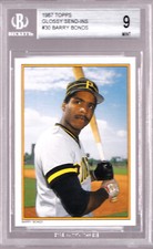 Barry Bonds Pirates Rookie 1987 Topps All-Star GLOSSY Send-Ins 30 Beckett 9 Mint