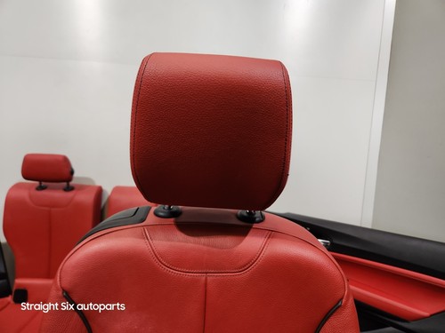 ✅ 14-20 OEM BMW F22 Leather Korall-Rot Seats Door Panels Interior RED SET* - Picture 6 of 24