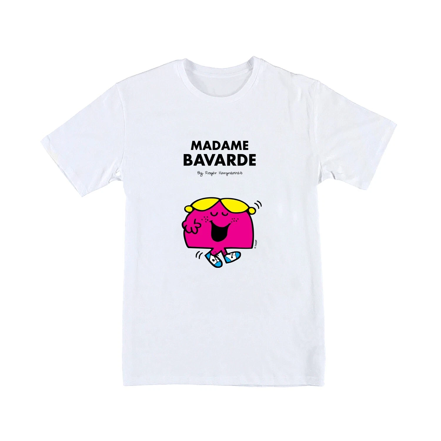 Short Sleeve Girl T-Shirt Madame Bavarde White Color