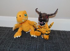 Play by Play Digital Digimon Monsters Agumon + Greymon Soft Toy Vintage
