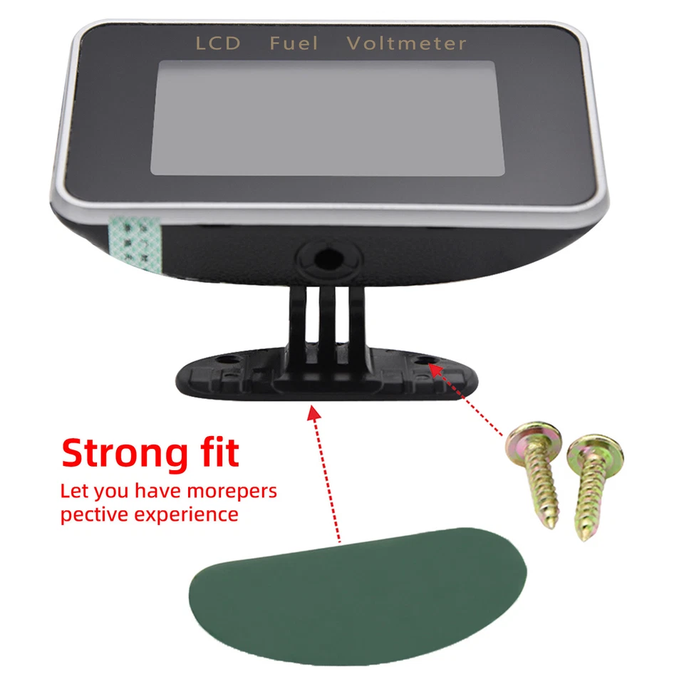 Kit de calibre 2 en 1 medidor de nivel de combustible y voltímetro universal para coche camión 12/24 V Foto 3 de 4