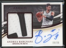 2019-20 Panini Immaculate Premium Patch Auto Ruby Andrea Bargnani #15/25