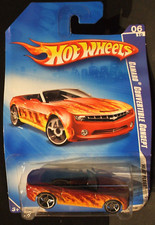 Hot Wheels '08 Chevy Camaro Conv Concept Mattel diecast near S scale Train Flame