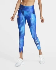 Nike Dri-Fit Team USA Speed Womens Mid-Rise 7/8 Running Leggings CV0423-406 Sz S