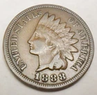 1888 P Indian Head Cent Penny  *F - FINE*  **FREE SHIPPING**
