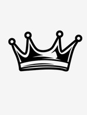 Crown Vinyl Sticker Decal King Queen - Choose Size  Color