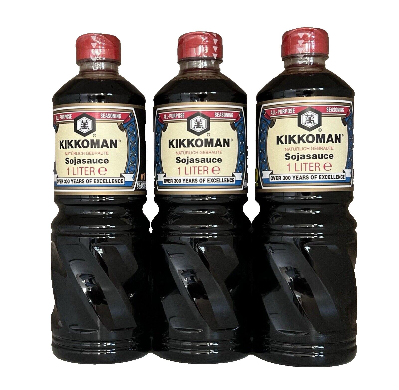 KIKKOMAN Sojasauce Soy Sauce Soja soße Soy Soße Japan Sauce 3x1 Liter