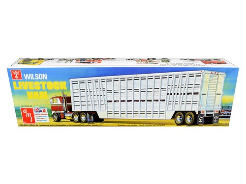 AMT AMT1106 Skill 3 Model Kit Wilson Livestock Van Trailer 1/25 Scale Model