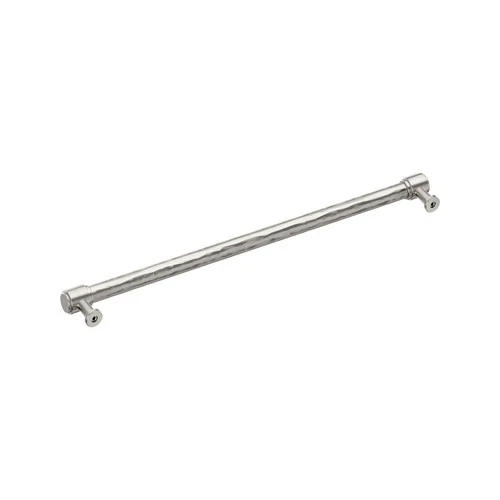 Signature Hardware Lazzara Hammered Appliance Pull, Polished Nickel, 18 Inch - Picture 2 of 6