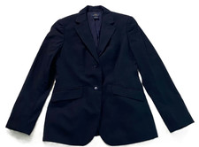 Brooks Brothers 346 Women's Blazer Sz 2 Loro Piana Italian Wool Suit Jacket Blk