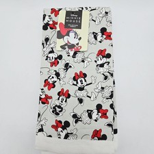 Disney Minnie Mouse 2 Pack Kitchen Towels 16x26 100 Cotton Black White