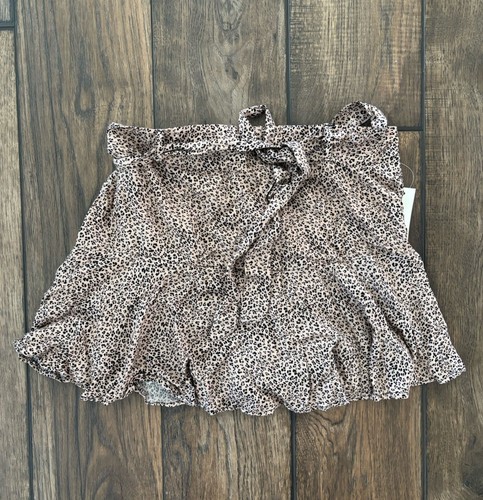 NEW Urban Romantics Women’s Layered Mini Skirt Skort Sz Large Animal Print Belt - Picture 1 of 7