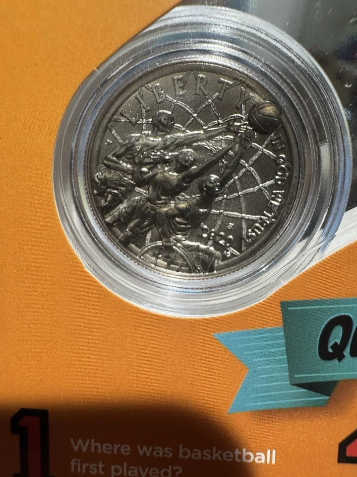 2020 Basketball Hall of Fame Enhanced Uncirculated Silver Half Dollar Kids Set - Image 2 of 3