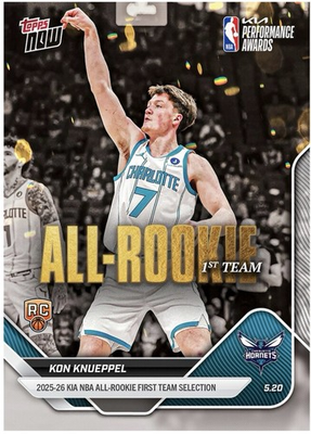 #ad Kon Knueppel RC All Rookie 1st Team 2025 26 NBA Topps NOW Card AR02 Presale $7.77