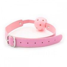 Gag Ball Collar Tie Fetish Bondage BDSM Sex Toy Gear Purple/Pink/Red/Black
