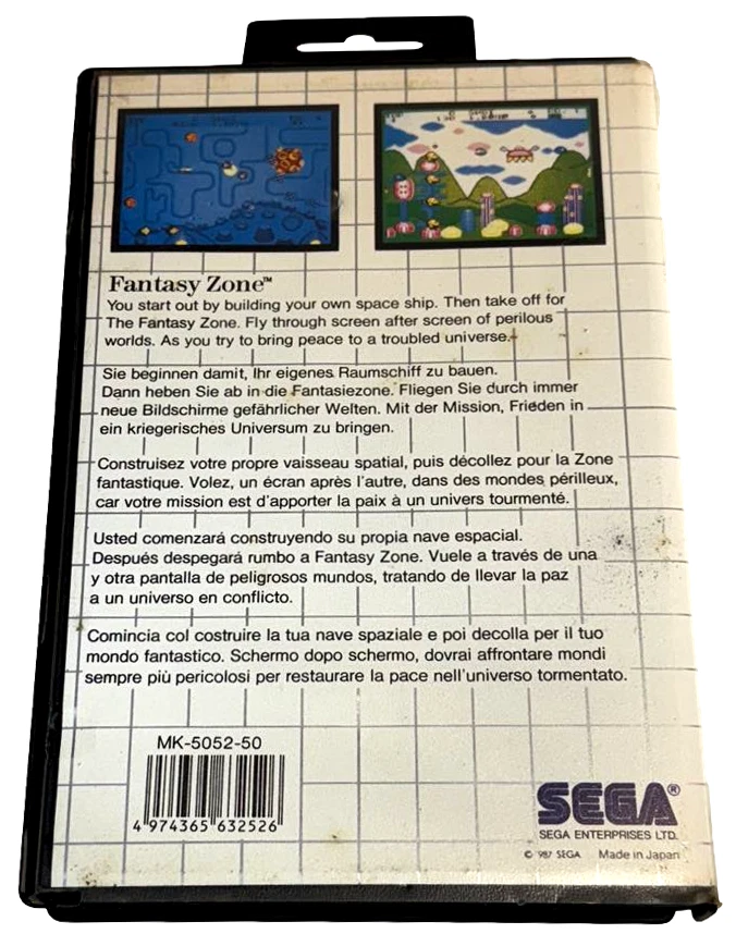 Fantasy Zone Sega Master System *Completo* Foto 4 de 4