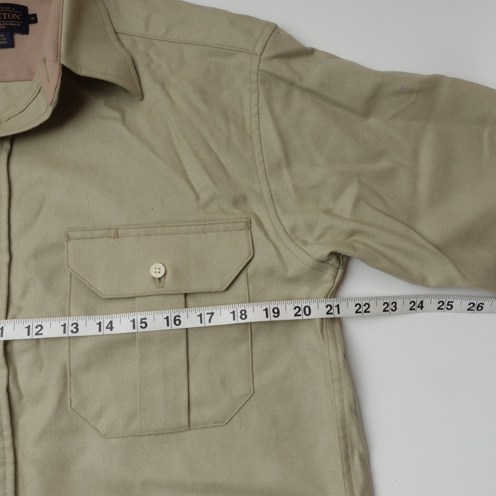 Pendleton Wool Button Shirt Two Pockets Men's Siz… - image 11