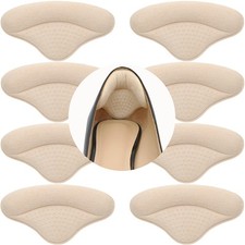 MUKIFINE Heel Cushion Pads, 4 Pairs Shoe Inserts for Loose Shoes, Beige Heel ...