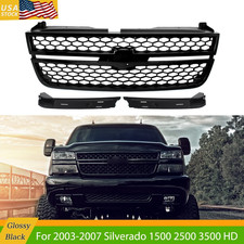 For 2003-2007 Silverado 1500 2500 3500 Hd Pickup Gloss Black Honeycomb Grille Us For 2003-2007 Silverado 1500 2500 3500 Hd Pickup Gloss Black Honeycomb Grille Us