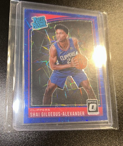 2018-19 Shai Gilgeous-Alexzander Optic Rated Rookie Blue Velocity #162 SGA Prizm - Bild 2 von 7