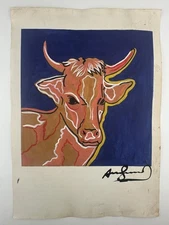 Andy Warhol COA Art Painting Original Drawing Vintage Paper Signed