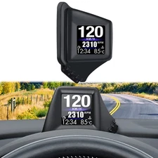 Geloo Car HUD Head Up Display, OBD2 HUD Display with OBDII GPS Dual System OB...