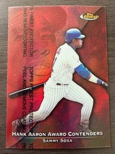 1999 Topps Finest Sammy Sosa #HA6 Hank Aaron Award Contenders Refractor