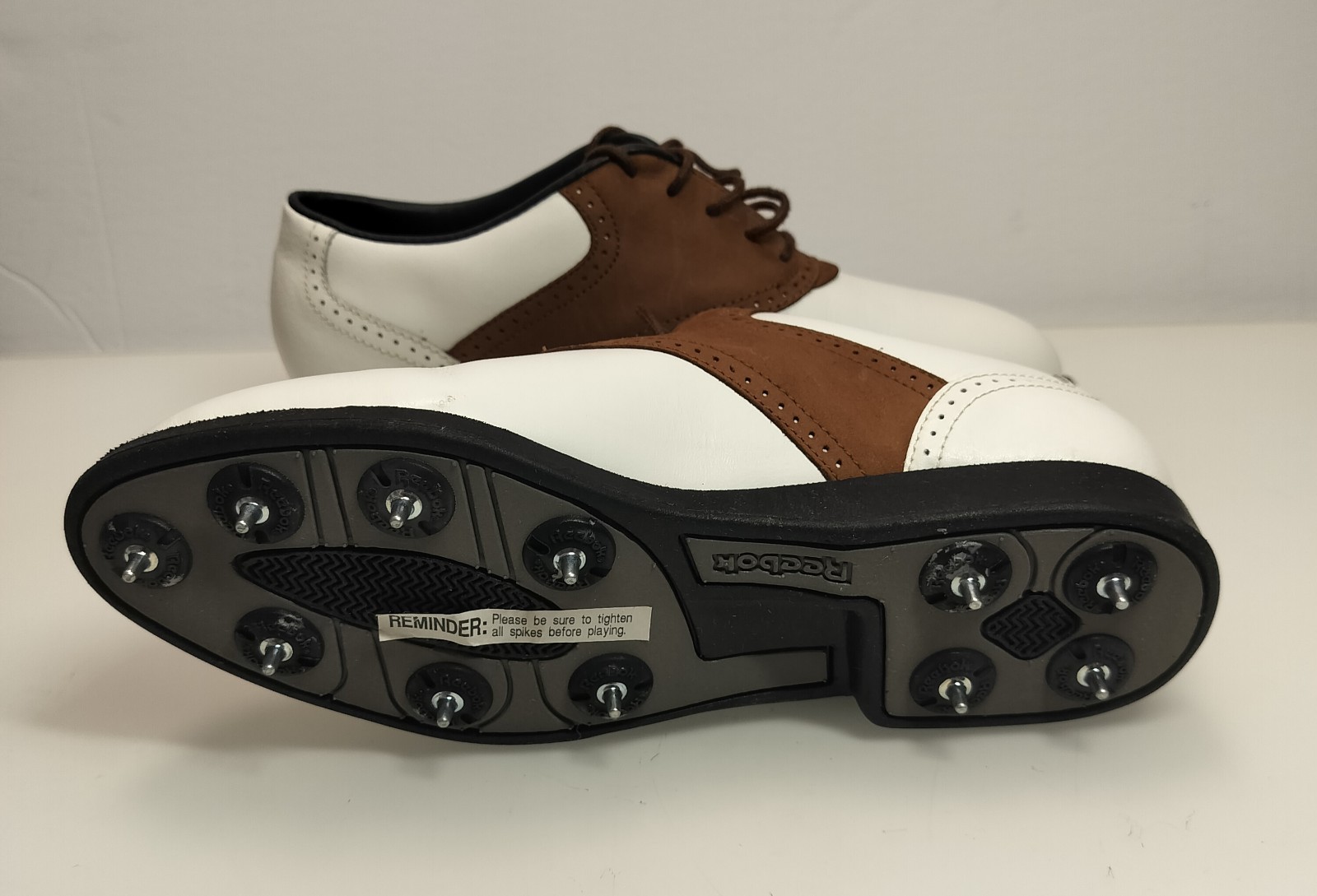 Reebok Leather Golf Shoes RA501WSI Womens Size USA 8 Pre-owned  thumbnail 8