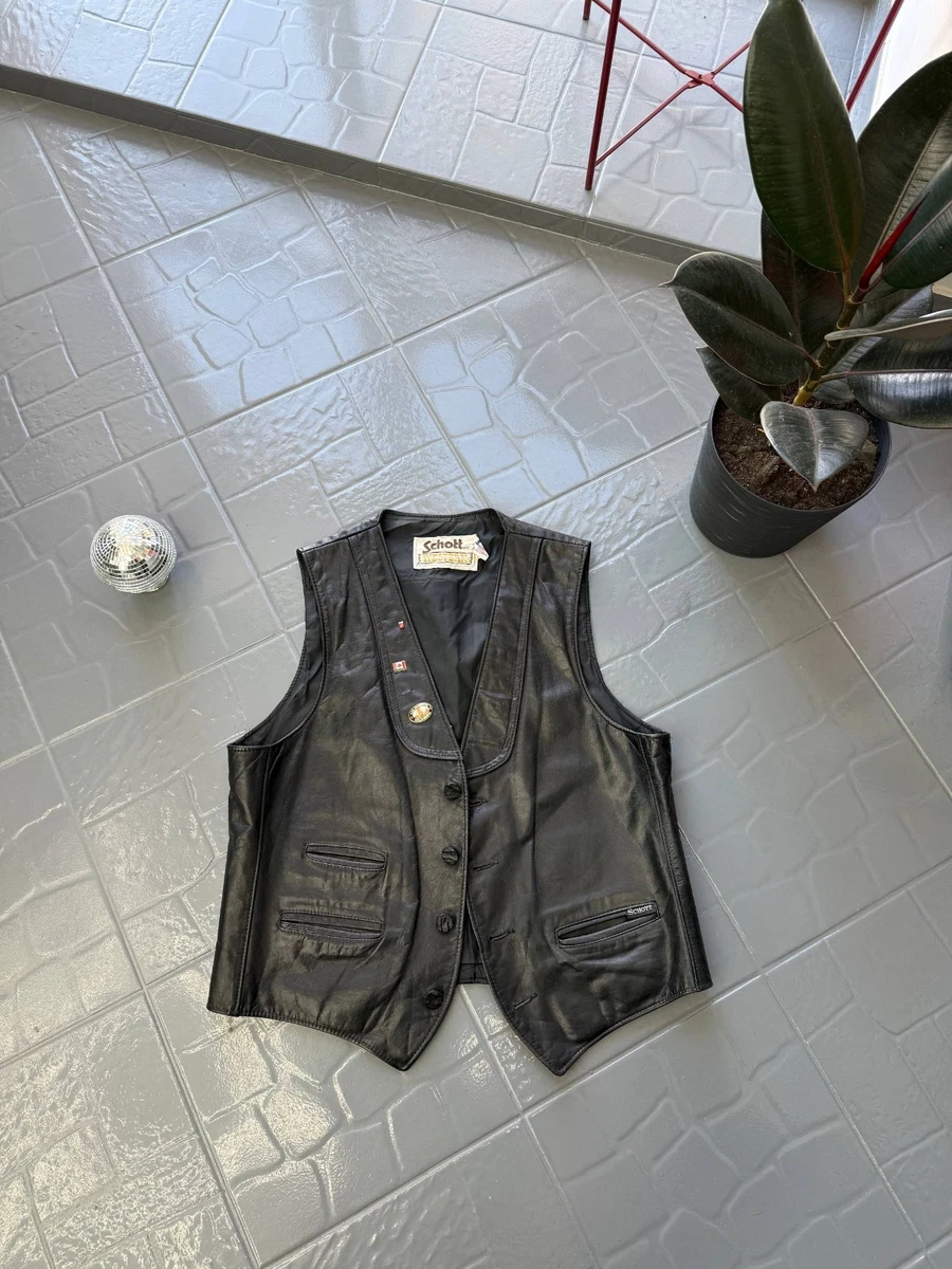 SCHOTT Vest Coats, Jackets & Vests Leather Outer Shell for Men for