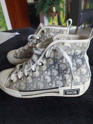 Christian Dior Schnürsneaker Damen Gr. 37,5 Wollweiß-hellgrau