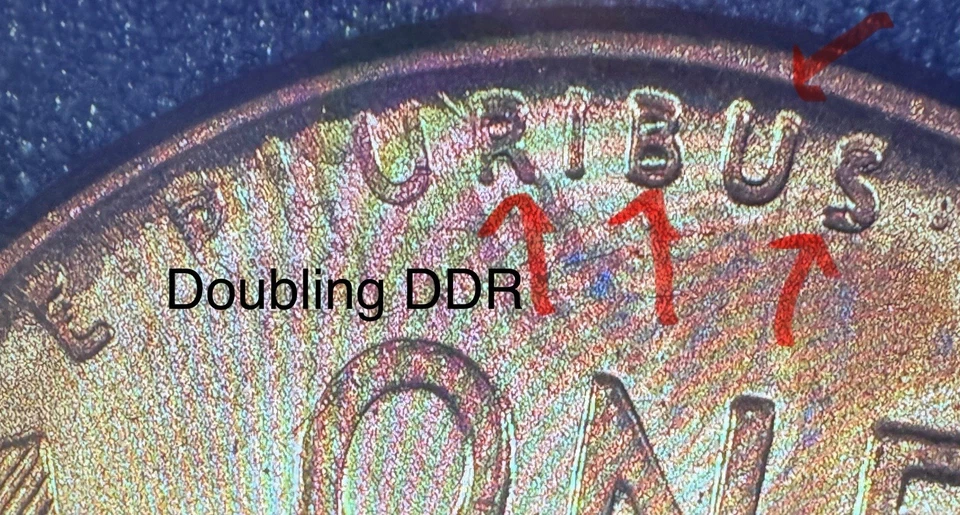 1958 D Lincoln Wheat w Errors “L” on Rim & DDO, Die Grease & DDR on Rev, UNC Red - Image 4 of 4