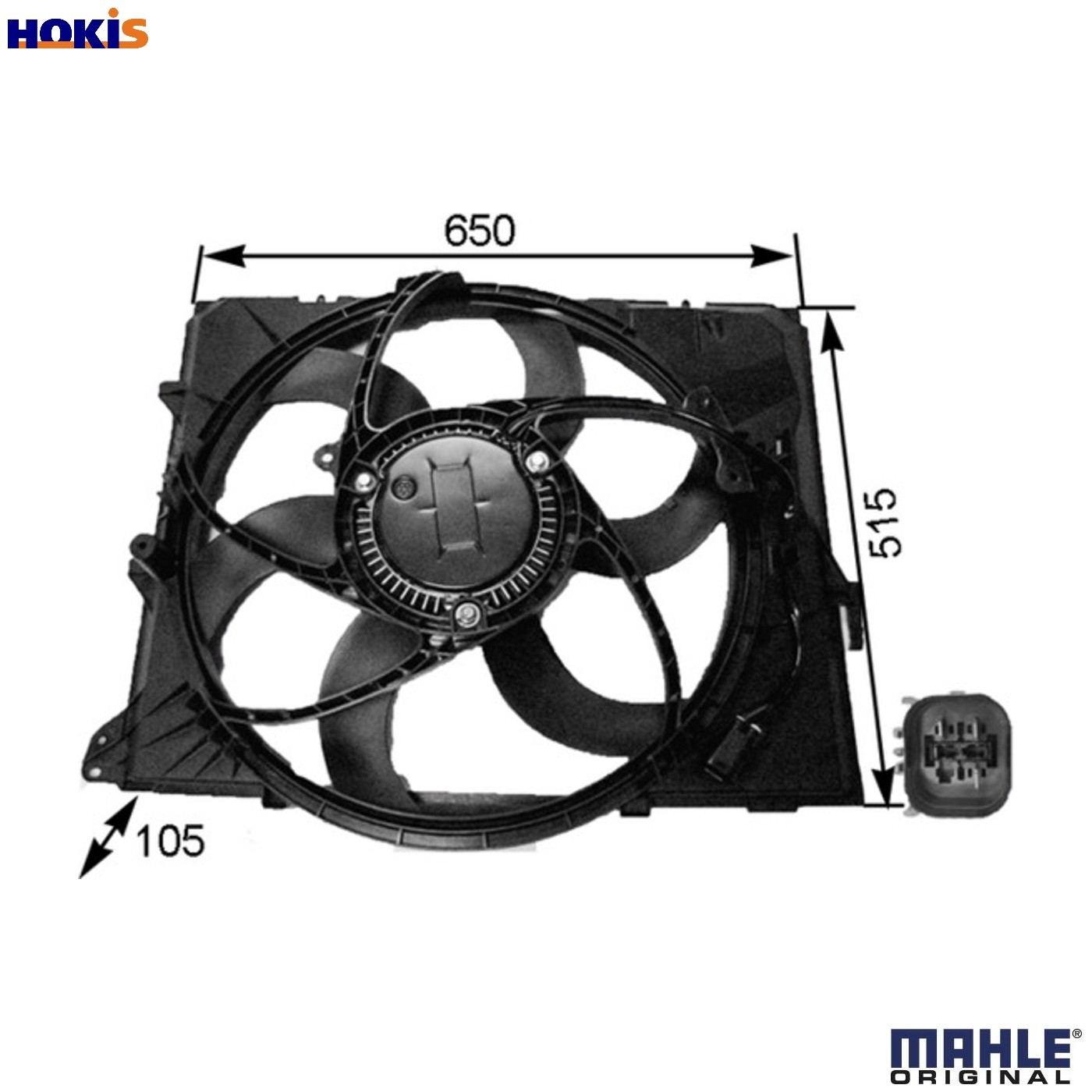 FAN ENGINE COOLING CFF 264 000S FOR BMW N46B20E/B20CC/B20CB 2.0L 4cyl 3 SERIES