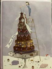 Papyrus- Agnes Keszeg- Happy Birthday Greeting Card - Brand New!! Embellished