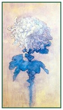 Chrysanthemum Flower by Artist Piet Mondrian Counted Cross Stitch Pattern