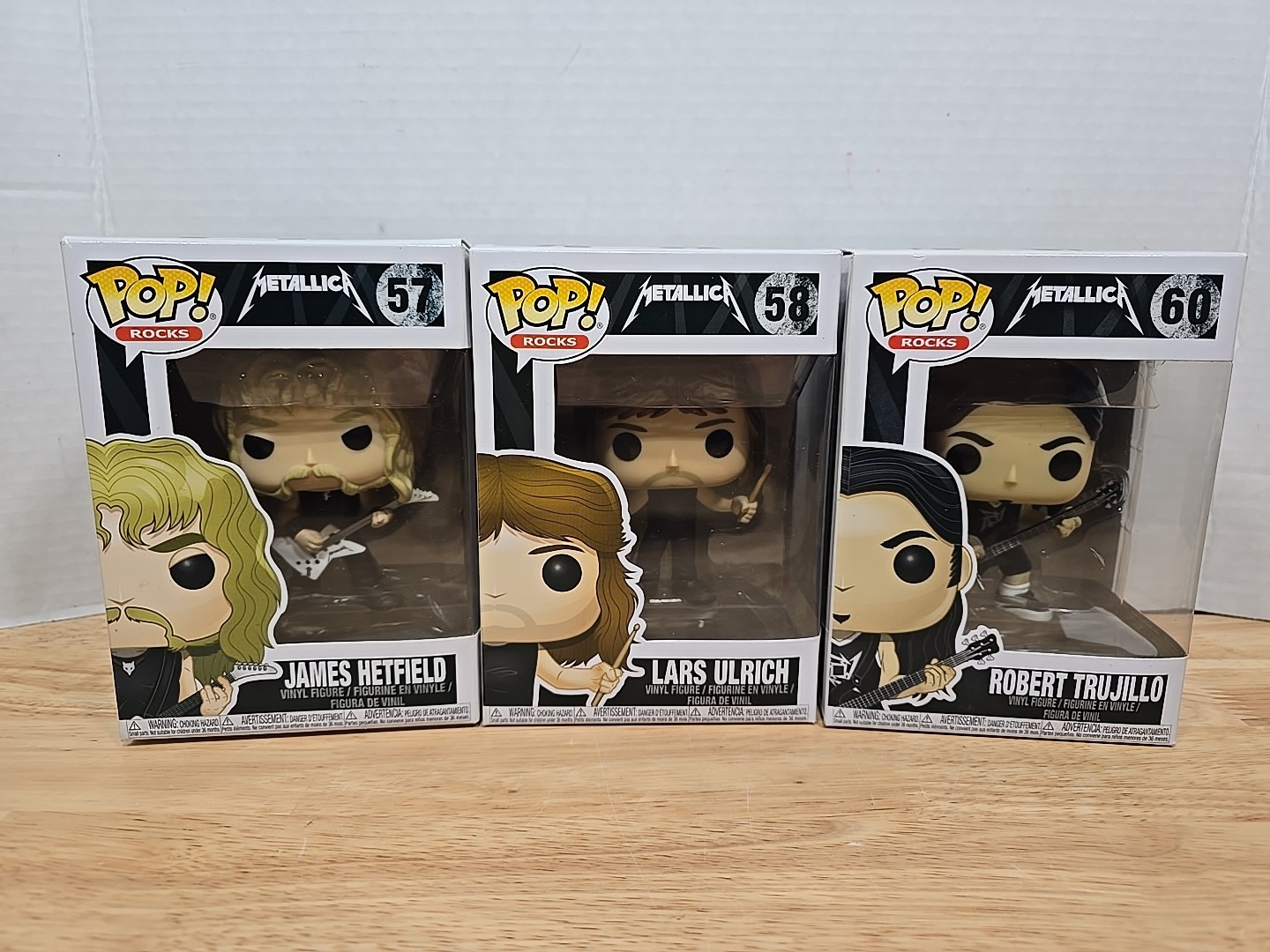 S Set Of 3 Vaulted 57 58 60 James Hetfield Lars Ulrich