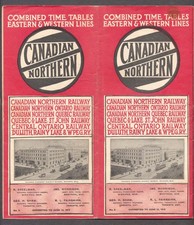 CANADIAN NORTHERN RY 1912 SYSTEM TIMETABLE