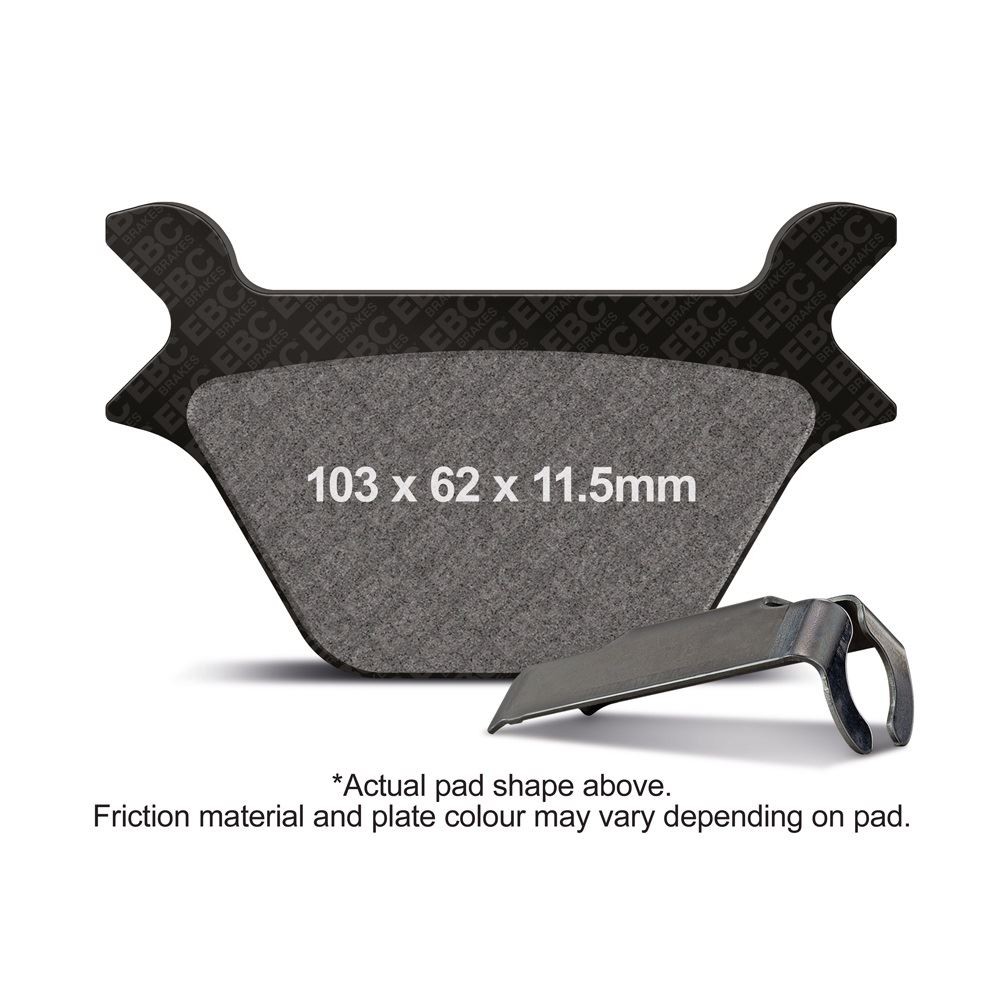 EBC V Brake Pads Rear Right for Harley Davidson Softail FLSTN 1987 - 1999