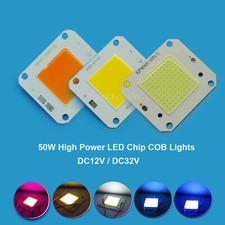 50W COB LED chip High Power 12V 32V 40x46mm white Red Green Blue For Foollight