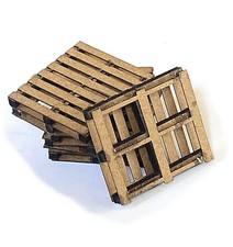 12 x Wooden pallets, DOLLS HOUSE, mdf, 28mm, laser cut, wargaming terrain, 1:56.