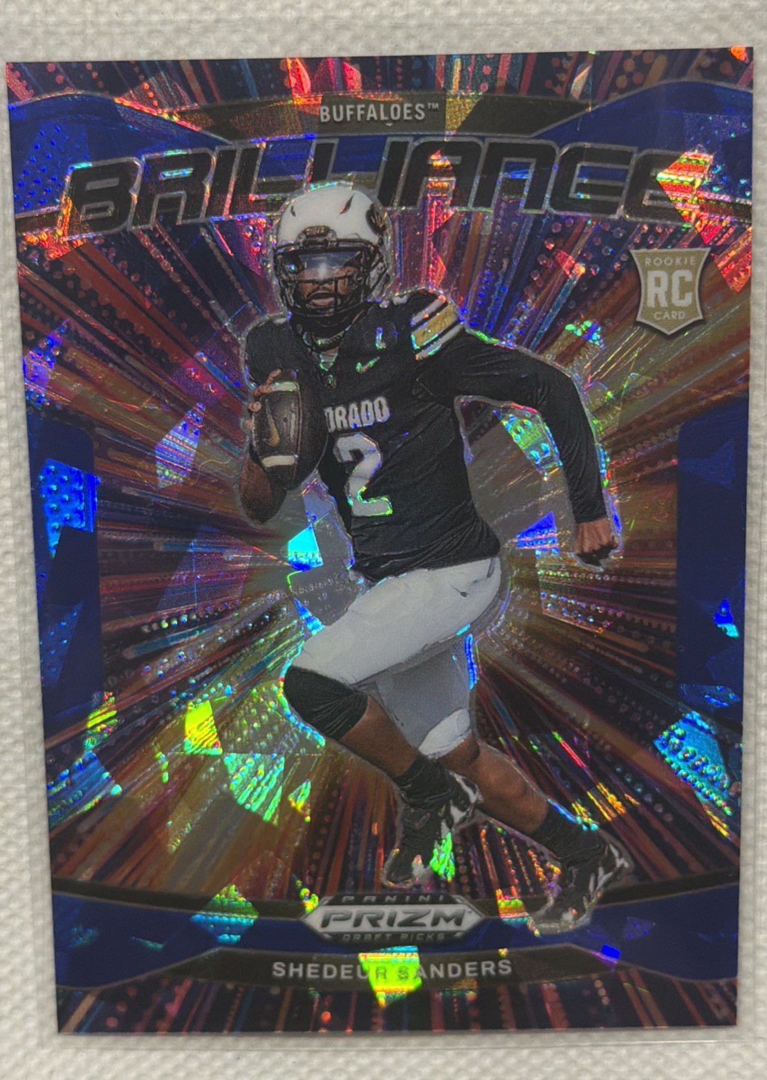 2025 Prizm Draft Picks Shedeur Sanders Blue Cracked Ice /149 Brilliance RC 🔥