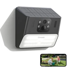 Cinnado 3MP 2K Solar Battery Security Cameras Wireless Outdoor WiFi Ai Detection