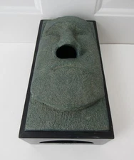 ROTARY HERO MOAI TIKI TISSUE BOX COVER DISPENSER EASTER ISLAND RUDY FACE HOLDER