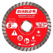 Diablo 5 in. D X 7/8 in. X .08 in. thick Diamond Masonry Cut-Off Disc 1 pk